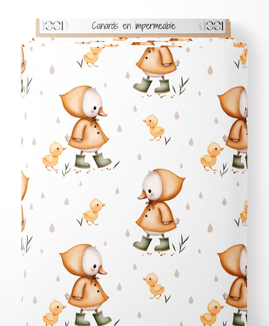 Tissu - Canards en imperméable