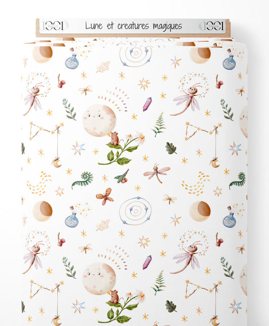 Tissu - Lune et créatures magiques
