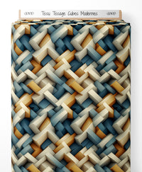 Tissu - Tissage Cubes Modernes