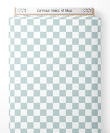 Tissu - Carreaux blancs et bleus