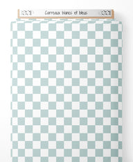 Tissu - Carreaux blancs et bleus