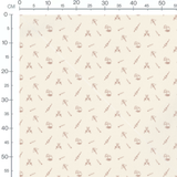 Tissu - Épées et casques marron