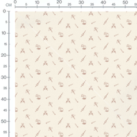 Tissu - Épées et casques marron