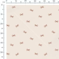Tissu - Nœuds papillon marron sur beige