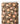 Tissu - Fleurs roses et orange sur brun