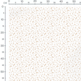 Tissu - Marguerites et branches beige