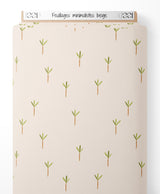 Tissu - Feuillages minimalistes beige