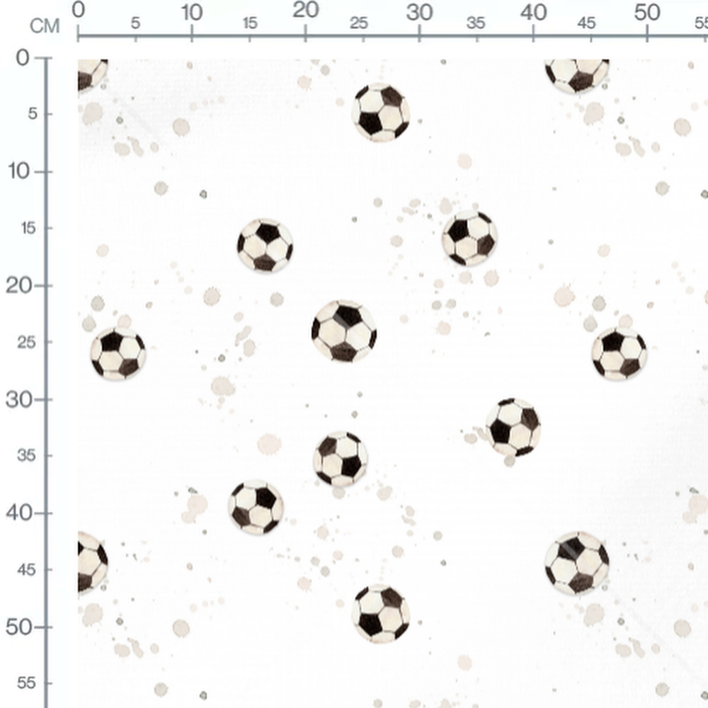 Tissu - Ballons artistiques blancs