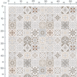 Tissu - Carreaux vintage beige et gris 2