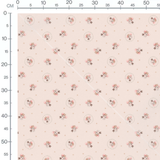 Tissu - Souris dorées sur rose