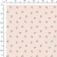 Tissu - Souris dorées sur rose