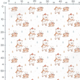 Tissu - Ours polaires et traîneaux