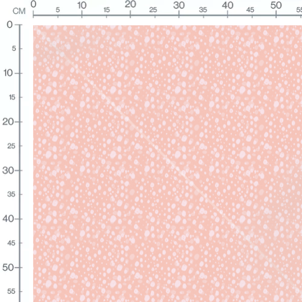 Tissu - Pois blancs variés sur rose 2