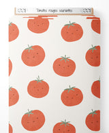 Tissu - Tomates rouges souriantes