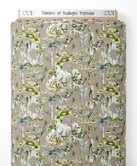 Tissu - Palmiers et feuillages tropicaux