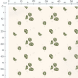 Tissu - Kiwi vert avec graines