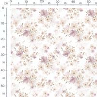 Tissu - Fleurs roses et violettes 7