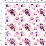 Tissu - Petite sorcière et animaux