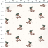 Tissu - Voitures sapins et cadeaux