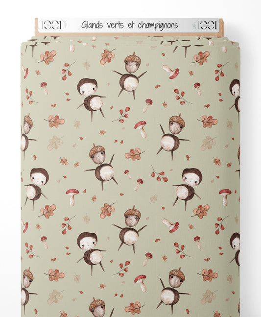 Tissu - Glands verts et champignons