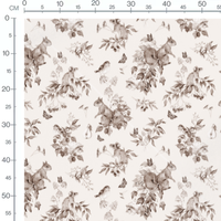 Tissu - Animaux forestiers et feuillages