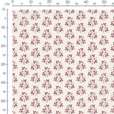 Tissu - Fruits rouges et feuilles