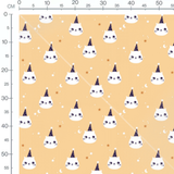 Tissu - Chats avec chapeaux pointus