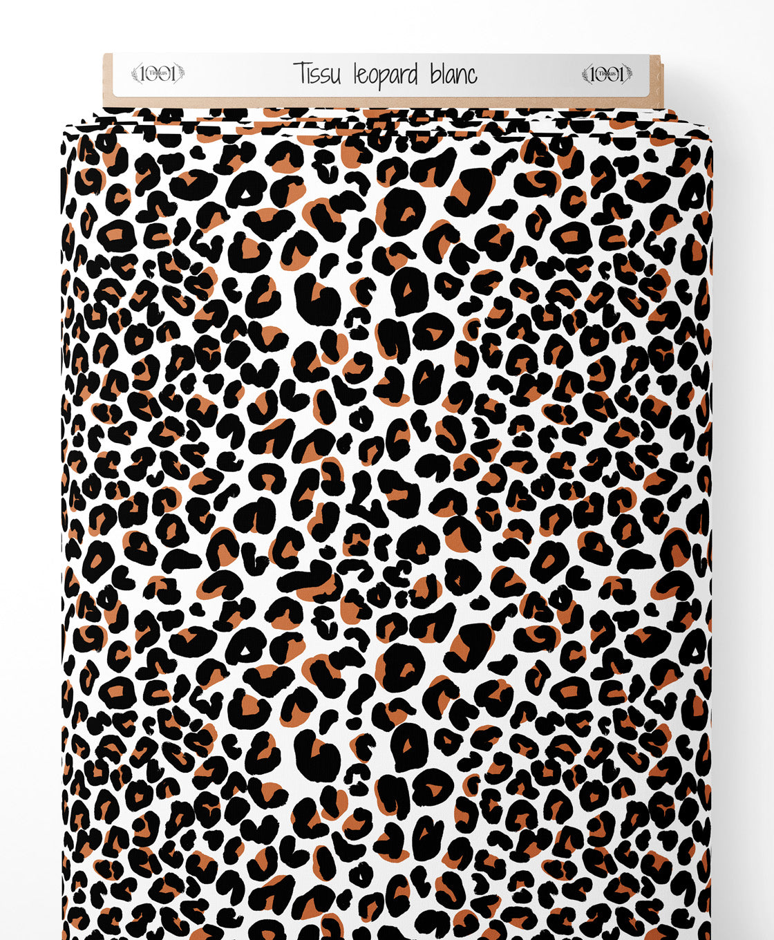 Tissu - leopard blanc