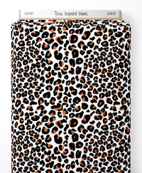 Tissu - leopard blanc