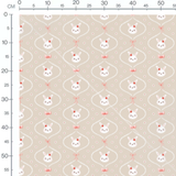 Tissu - Fleurs roses et blanches 6