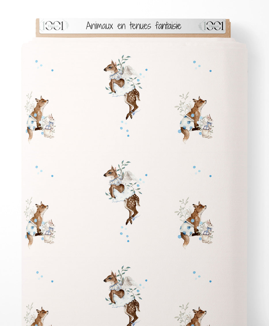 Tissu - Animaux en tenues fantaisie