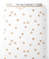 Tissu - Faons beige et points gris