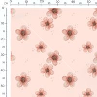 Tissu - Fleurs roses sur fond rose pâle