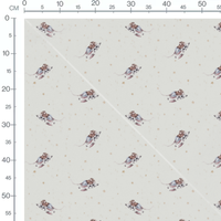 Tissu - Souris sur fusée