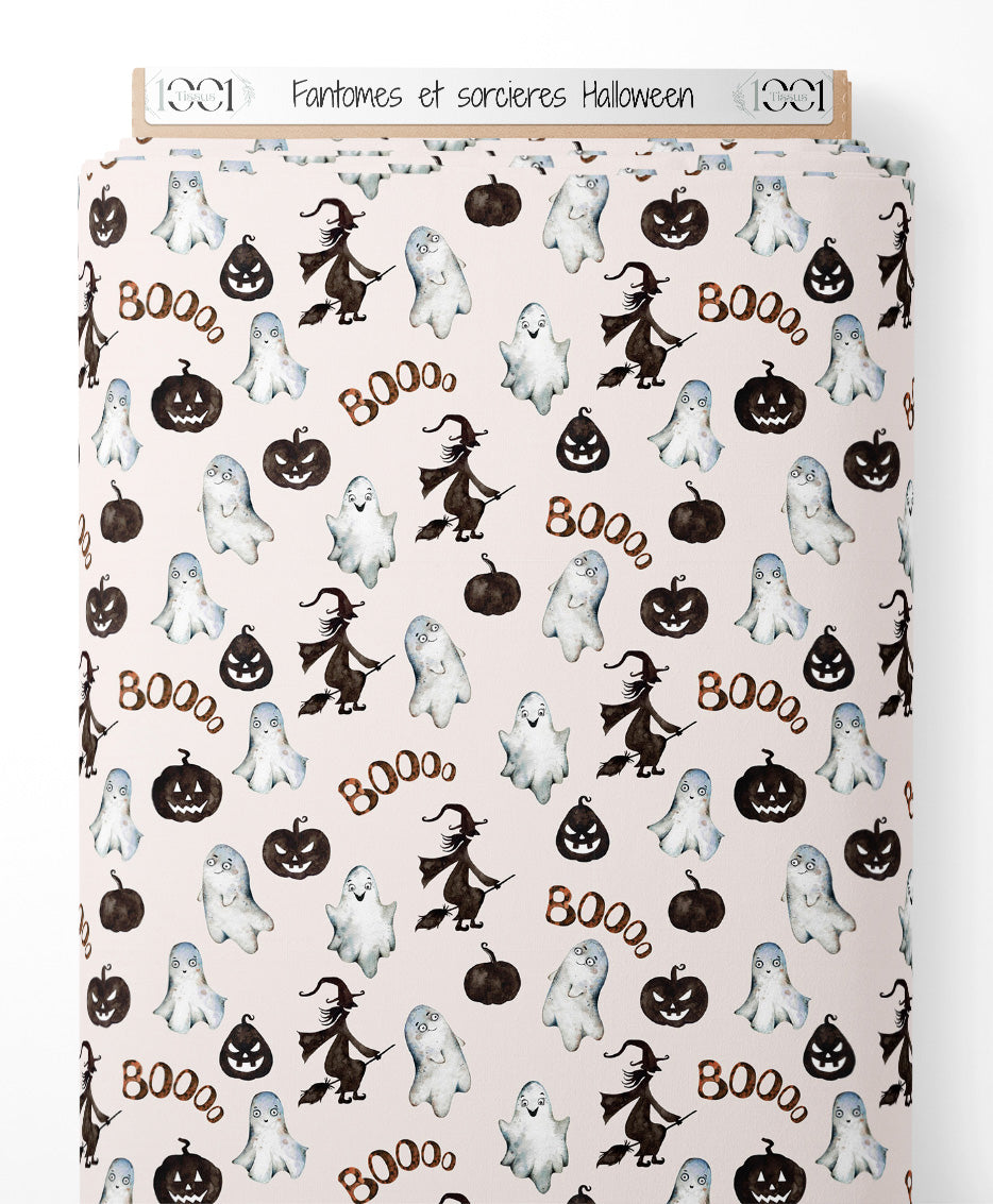 Tissu - Fantômes et sorcières Halloween