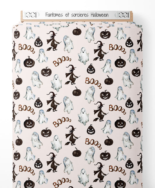 Tissu - Fantômes et sorcières Halloween