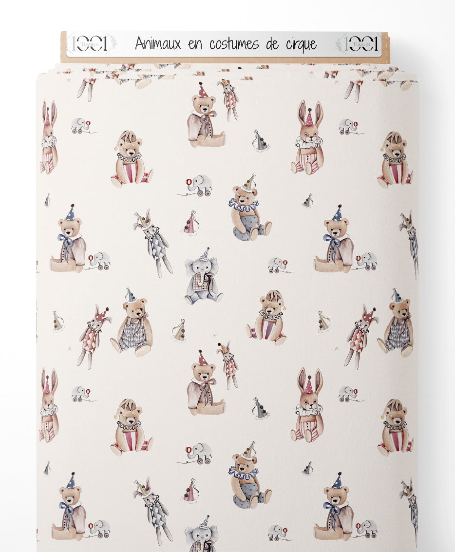 Tissu - Animaux en costumes de cirque
