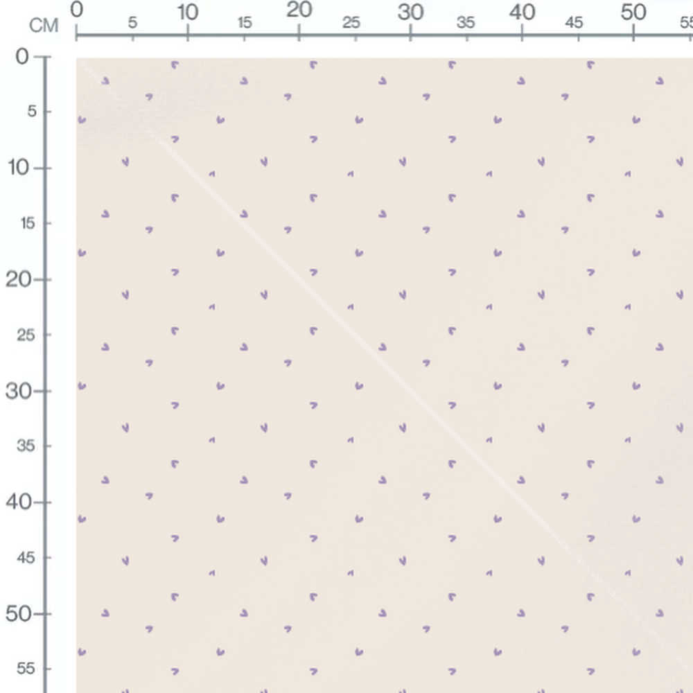 Tissu - Petits cœurs violets