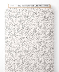 Tissu - Tissu Grossesse Line Art