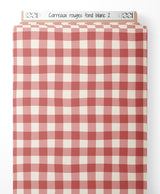 Tissu - Carreaux rouges sur fond blanc 2