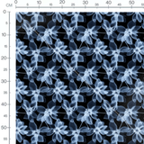 Tissu - Tissu Fleur Xray Noir Bleu