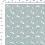 Tissu - Phoques blancs sur fond bleu