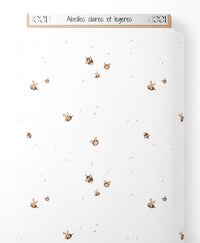 Tissu - Abeilles claires et légères