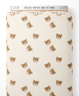 Tissu - Oursons marron doux et ronds