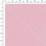 Tissu - Pois blancs sur rose doux