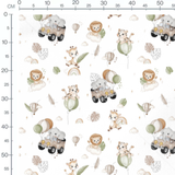 Tissu - Animaux safari aquarelle