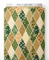 Tissu - Rennes et sapins festifs