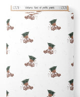 Tissu - Voitures Noël et petits points