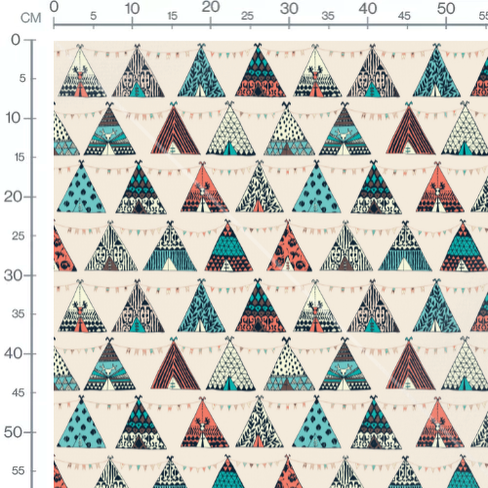 Tissu - Tipis et fanions colorés