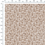 Tissu - Fleurs variées sur fond beige